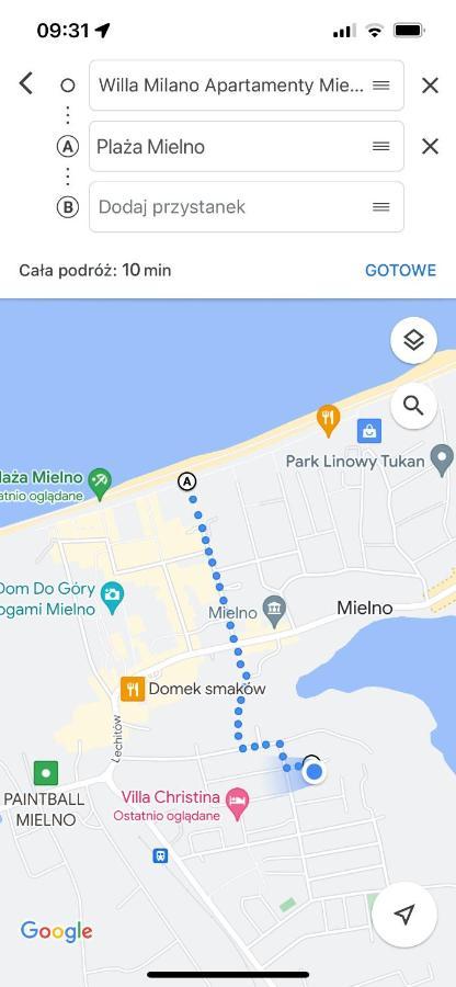 Willa Milano Mielno Kültér fotó